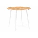 Стол деревянный Абилин 90 дуб вотан / белый матовый | Интернет магазин мебели и декора LifeDekor