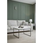 Стол журнальный Овер белый мрамор/черный | Интернет магазин мебели и декора LifeDekor