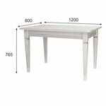 Стол обеденный Васко В 89Н белый/серебро 120*80 | Интернет магазин мебели и декора LifeDekor