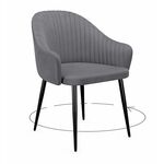 Стул DikLine 439 поворотный, C56 серый, ножки черные | Интернет магазин мебели и декора LifeDekor