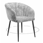 Стул DikLine 442 поворотный, M13 светло-серый, ножки черные | Интернет магазин мебели и декора LifeDekor