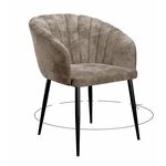 Стул DikLine 442 поворотный, M05 шоколад, ножки черные | Интернет магазин мебели и декора LifeDekor