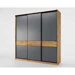 Шкаф-купе SLIM,184*60, Дуб вотан, Серый | Интернет магазин мебели и декора LifeDekor