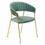 Стул Turin мятный с золотыми ножками | Интернет магазин мебели и декора LifeDekor