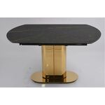 Стол обеденный раскладной Атриум-2 MC3035-140B, 140(30+30)х100х77 см, черная керамика | Интернет магазин мебели и декора LifeDekor