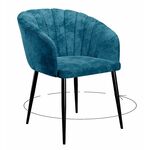 Стул DikLine 442 поворотный, M19 бирюза, ножки черные | Интернет магазин мебели и декора LifeDekor