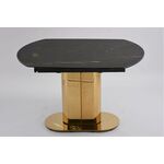 Стол обеденный раскладной Атриум-2 MC3035-120B, 120(30+30)х90х77 см, черная керамика | Интернет магазин мебели и декора LifeDekor