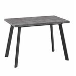 Стол раздвижной БОРГ-110(142)х70 Дымчатая керамика/Чёрный | Интернет магазин мебели и декора LifeDekor