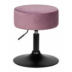 Пуф DOBRIN DANNY BLACK, пудрово-сиреневый велюр (MJ9-52) | Интернет магазин мебели и декора LifeDekor