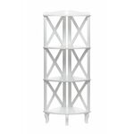 Этажерка-стеллаж угловая "Джульетта"-3 (молочный дуб) Вис | Интернет магазин мебели и декора LifeDekor