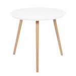 Стол журнальный "Омега 2" (Белый / Натуральный / без шпона) | Интернет магазин мебели и декора LifeDekor