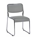 Кресло для посетителей Everprof Fix Chrome Экокожа Серый | Интернет магазин мебели и декора LifeDekor