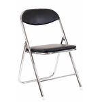 Кресло для посетителей Everprof Joker Chrome Экокожа Черный | Интернет магазин мебели и декора LifeDekor