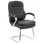 Кресло для посетителей Everprof Valencia CF Экокожа Черный | Интернет магазин мебели и декора LifeDekor