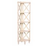 Этажерка-стеллаж угловая "Джульетта"-4 (дуб шампань) Вис | Интернет магазин мебели и декора LifeDekor