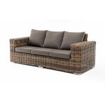 "Палермо" диван из искусственного ротанга трехместный, цвет соломенный | Интернет магазин мебели и декора LifeDekor
