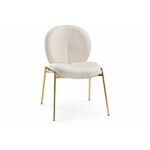 Стул на металлокаркасе Kalipso 1 white / gold | Интернет магазин мебели и декора LifeDekor