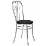 Стул для кухни SHADO Венский ромашка хром черный | Интернет магазин мебели и декора LifeDekor