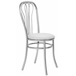 Стул для кухни SHADO Венский ромашка хром белый | Интернет магазин мебели и декора LifeDekor