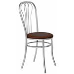 Стул для кухни SHADO Венский ромашка хром коричневый | Интернет магазин мебели и декора LifeDekor