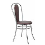 Стул для кухни SHADO Венский мягкий хром коричневый | Интернет магазин мебели и декора LifeDekor
