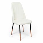 Кухонный стул SHADO Мокка PREMIUM белый/черные ножки | Интернет магазин мебели и декора LifeDekor