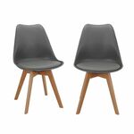 Комплект из 2-х стульев Eames Bon серый | Интернет магазин мебели и декора LifeDekor