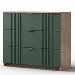 Комод «Герта» 3я КМК 0979.17, дуб канзас/зеленый матовый | Интернет магазин мебели и декора LifeDekor