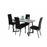 Обеденная группа SHADO Керамика Флоренс 18 Зевс 10 Велюр Черный | Интернет магазин мебели и декора LifeDekor