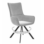 Стул DikLine 289 поворотный E28 светло-серый, ножки черные | Интернет магазин мебели и декора LifeDekor