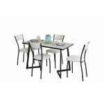 Обеденная группа для кухни SHADO Керамика Дели Серый 19 Сильвия 10 Крок. Белый | Интернет магазин мебели и декора LifeDekor