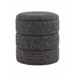 Пуф с ящиком Hive S букле черный меланж | Интернет магазин мебели и декора LifeDekor