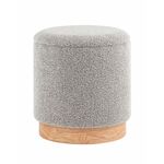 Пуф с ящиком Холли S букле серый | Интернет магазин мебели и декора LifeDekor