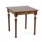 Стол журнальный "Мили" (темный орех/патина золото / 53х53хН55) | Интернет магазин мебели и декора LifeDekor