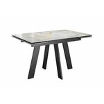 Стол DikLine SKM120 Керамика Titanium Silver River Polished/подстолье черное/опоры черные | Интернет магазин мебели и декора LifeDekor