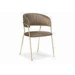 Стул на металлокаркасе Kamelia cappuccino / gold | Интернет магазин мебели и декора LifeDekor