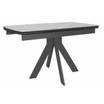 Стол DikLine DKU120 Керамика Серый мрамор/подстолье черное/опоры черные (2 уп.) | Интернет магазин мебели и декора LifeDekor