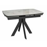 Стол DikLine DKU120 Керамика Italian Grey (глянец серый)/подстолье черное/опоры черные (2 уп.) | Интернет магазин мебели и декора LifeDekor