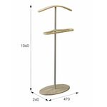 Вешалка костюмная Дэви 3 металлик/дуб сонома | Интернет магазин мебели и декора LifeDekor