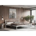 Кровать Шарм  (180х200/мет. основание) Белый | Интернет магазин мебели и декора LifeDekor