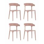 Стул Neo пластик пыльно-розовый 4 шт. | Интернет магазин мебели и декора LifeDekor