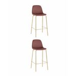 Стул барный Валенсия SN велюр пыльно-розовый золотые ножки 2 шт | Интернет магазин мебели и декора LifeDekor