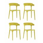 Стул Neo пластик горчичный 4 шт. | Интернет магазин мебели и декора LifeDekor