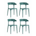 Стул Neo пластик темно-бирюзовый 4 шт. | Интернет магазин мебели и декора LifeDekor
