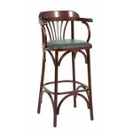 Стул барный 750 Венский мягкий (темный тон, экокожа зеленая) | Интернет магазин мебели и декора LifeDekor