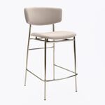 Дизайнерский полубарный стул Marko серый, основание хром | Интернет магазин мебели и декора LifeDekor