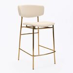 Дизайнерский полубарный стул Marko бежевый, основание золото | Интернет магазин мебели и декора LifeDekor
