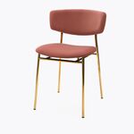 Стул дизайнерский Marko розовый, основание золото | Интернет магазин мебели и декора LifeDekor