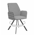 Стул DikLine 293 поворотный SB5/A3 серый, ножки черные | Интернет магазин мебели и декора LifeDekor