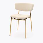 Стул дизайнерский Marko бежевый, основание золото | Интернет магазин мебели и декора LifeDekor